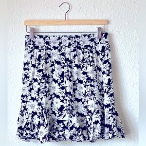 Loft floral flounce skirt